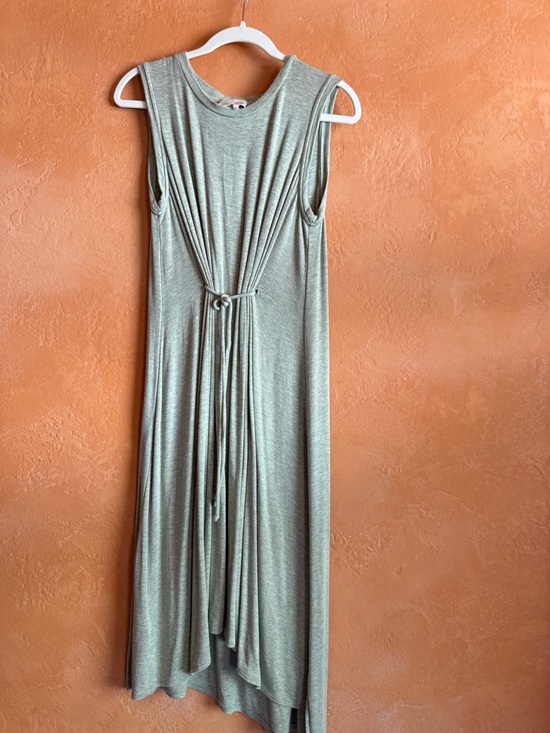 saturday sunday Dresses & Skirts - Anthropologie Saturday Sunday Tie Front Midi Dress Draped Sleeveless Soft Small